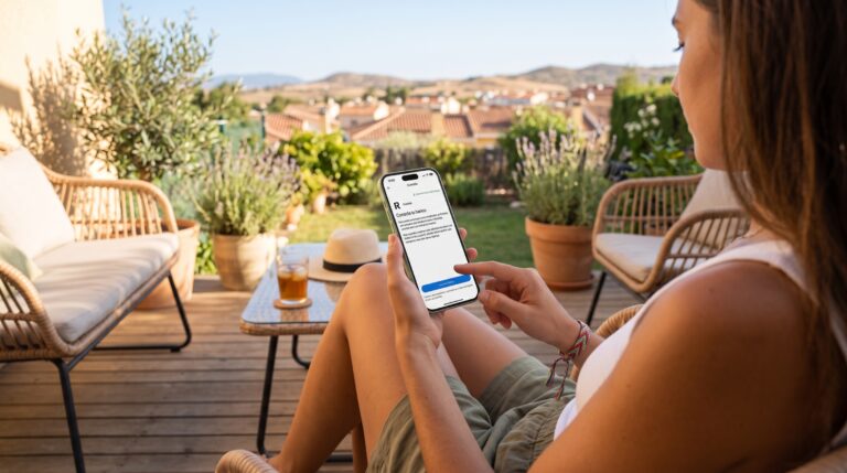 Persona conectando Revolut a Fintonic para consultar su Finscore y sus préstamos personales.