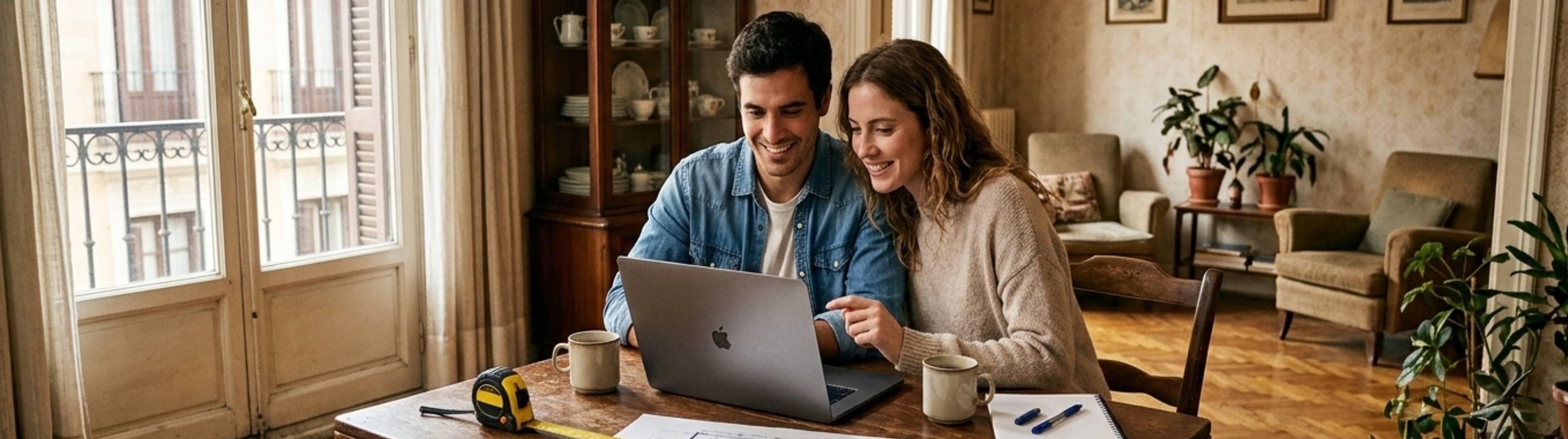 Persona calculando la revalorización de su vivienda con Fintonic
